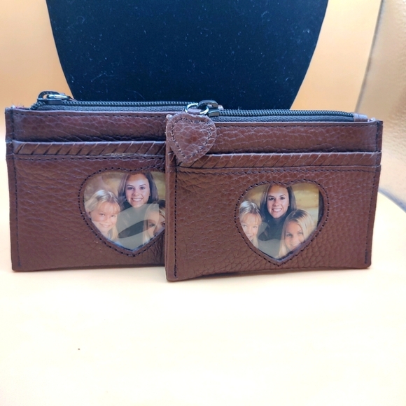 Brighton TWO Coin/ID Holder Brown Pebble Leather Design! - Picture 4 of 9